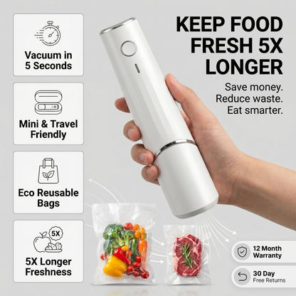 Solvia™ FreshSeal – Portable Vacuum Food Sealer