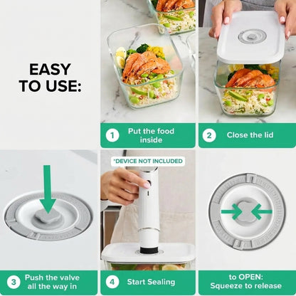 Solvia™ Glass Vacuum Containers (3-Pack)